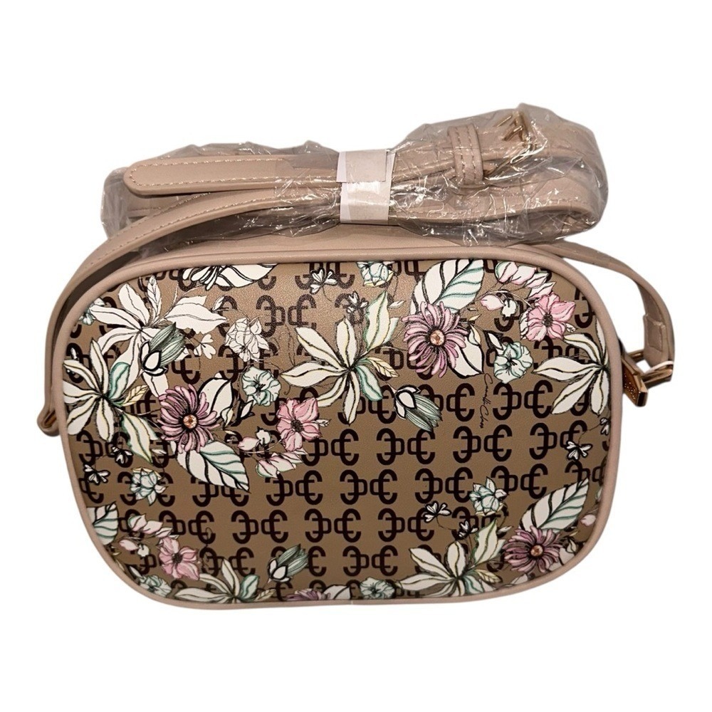 CAVALLI CLASS Lucilla Floral Camera Bag Handbag $98 MSRP Zip Crossbody Purse - Picture 2 of 4